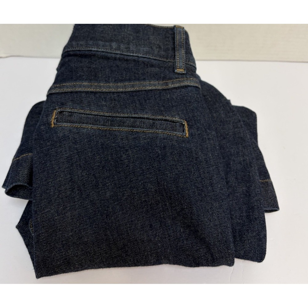 Spanx Hi-Rise Seamed Front Raw Indigo Dark Wash Wide Leg Jean Sz Small 20760Tall